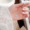 Natural Topaz S925 Sterling Silver Necklace Hip-hop Style Cross Sweet Cool Collarbone Chain Versatile Jewelry