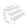 Acrylic Riser Clear Display Stand Cologne Organizer Acrylic Shelves 3 Tier Shelf for Amiibo Funko Figures Toys Cupcake Food Dess