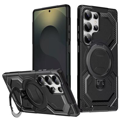 Obrotowy pierścień na uchwyt zapobiegający upadkowi magnetyczne etui ochronne do samochodu dla Samsung Galaxy S25 S24 S23 S22 S21 Ultra Plus FE A55 etui