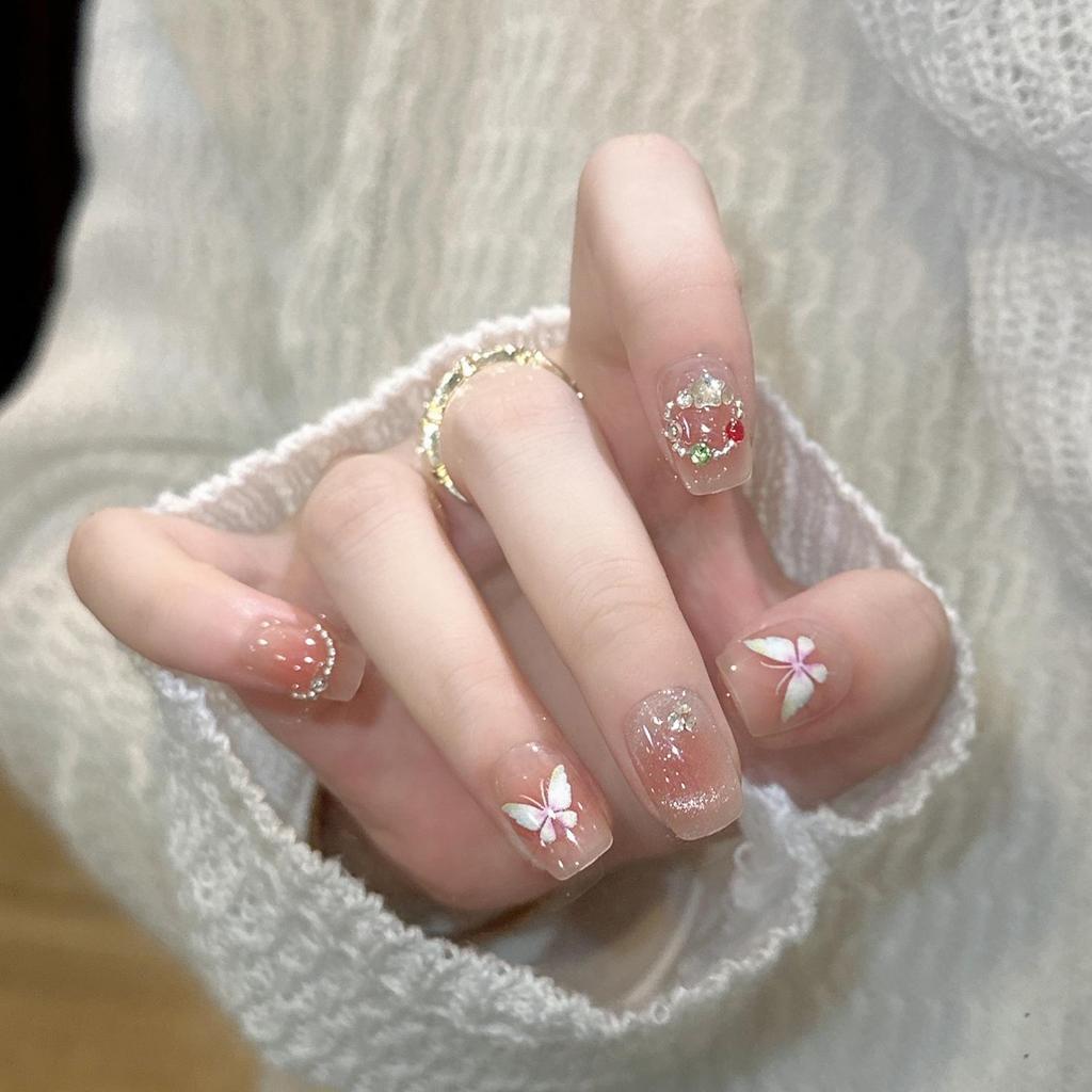 Detachable Ballerina False Nails Wearable Fake Nails Full Cover Long Nail Tips Manicure Tool Press On Nails