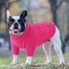 Dog High Collar Knit Sweater for Autumn/Winter 2025 - Solid Color Pet Clothing