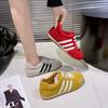 Retro Anti-velvet German Training Shoes with Laces, Comfortable and Lightweight Flat-bottomed Casual Shoes, Single Shoes, Small White Shoes,