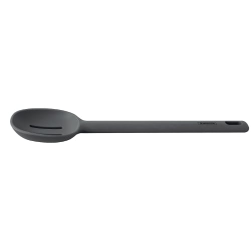 Tramontina Molde Slotted Serving Spoon, 28cm, Gray, Silicone, Spatula, Ladle, Heat-Resistant, Dishwasher-Safe, Made In Brazil, Product Code: 25812/160
