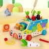 Wooden Shape Pairing Set Pull Radish Multifunctional Children'S Early Education Puzzle Combination Set Cognitive Toys