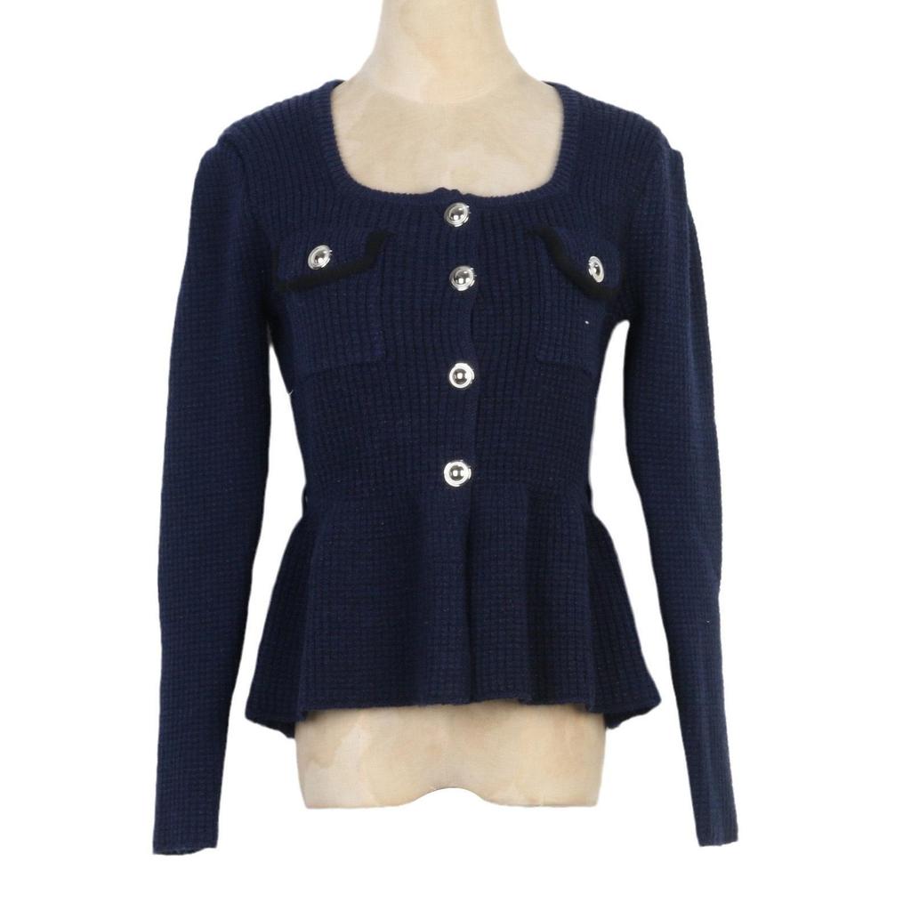 Zhuoya Spring French Socialite Square Neck Knit Ruffle Fishtail Dress Set