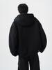 Men's Heavyweight Double Zipper Hooded Sweatshirt Jacket - Cool, Thickened Autumn Winter Color Block Casual Cardigan