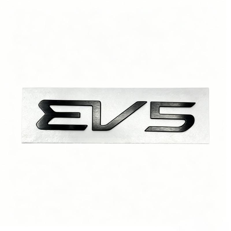 Suitable for KIA Modified EV5 EV6 Aluminum Alloy Trunk Labeling, New Kaiku Tail Label Black