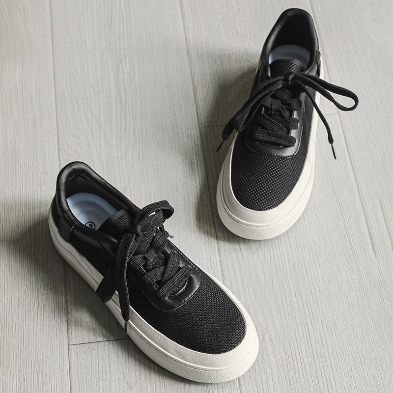 Breathable Men's Vulcanize Shoes Classic Comfy Casual Shoes Lightweight Male Walking Shoes Skateboard Footwear Handmade Sneakers