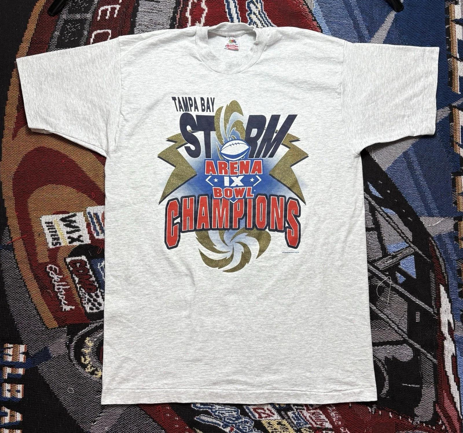 Vintage Tampa Bay Storm Shirt AFL Champions Arena Football League Large 90s FOTL S