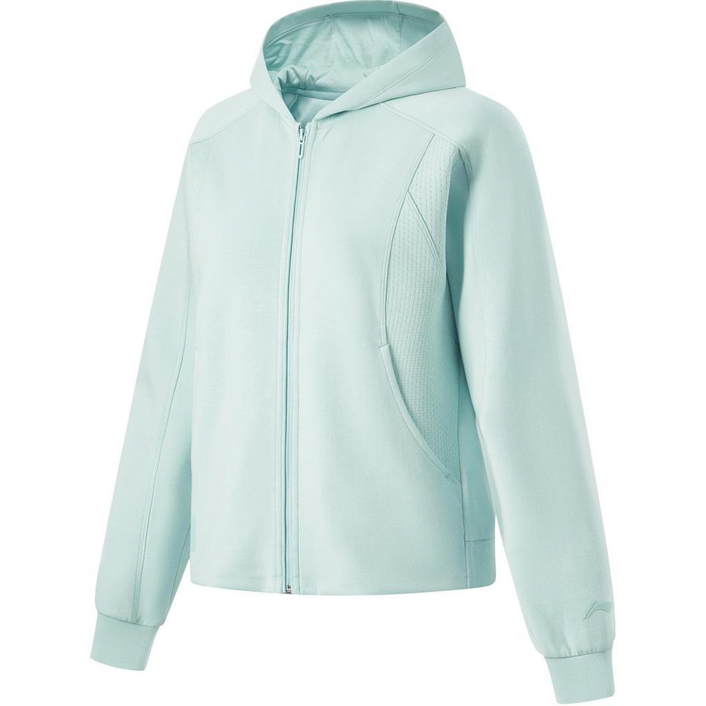 Li-Ning Minimalist Breathable Comfortable Hoodie Women Tops Feather-Green AWDU158-3