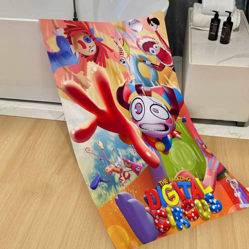 Anime The Amazing D-Digital Circus Classic Vintage Beach Towel Quick dry Soft Yoga Swimming Resort Mountain Climbing Towel