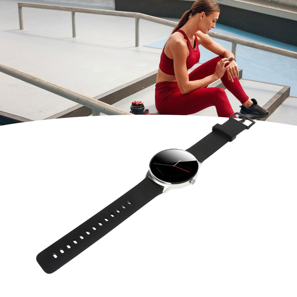 Montre de sport HD 1,32 pouce pour la glycémie, sans contact, température corporelle, sommeil, montre de surveillance intelligente de la santé