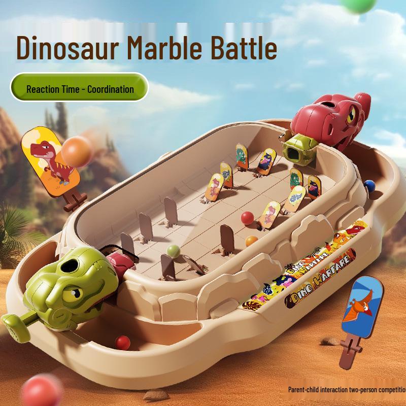 Cross-Border Dinosaur Marble Shooting Game - Interactive Parent-Child Educational Toy for Birthdays