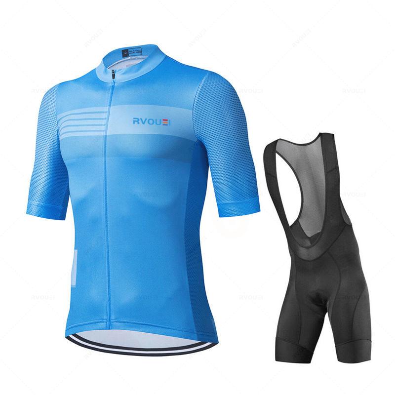 Bicycle Jersey Kit Bike Uniform Short Sleeve Quick Dry Cycling Clothing MTB Bib Shorts Set Ropa Ciclismo Hombre