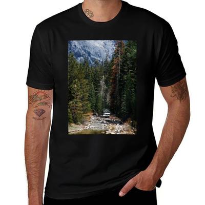 Small Stream And Trees Tshirt Sweat Resistant Workout Tee Shirt