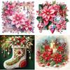 5D DIY Partial Special Shaped Drill Diamond Painting Kit Christmas Flower Decor