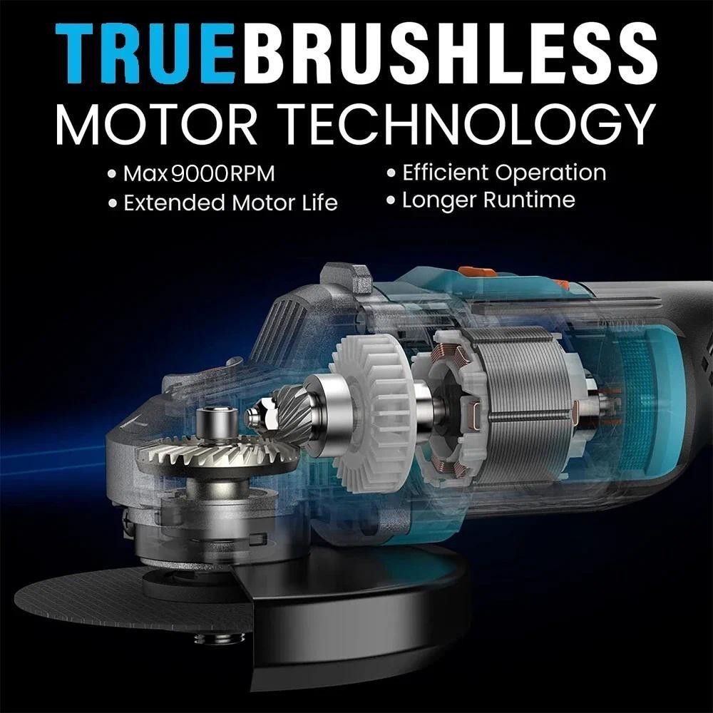 125mm Brushless Angle Grinder Cordless Polishing And Grinding Machine Portable Cutting Power Tool