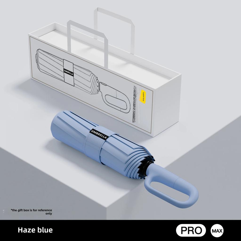 Automatic Folding Umbrella For Men Women Sun Rain Dual Purpose Umbrella Reverse Folding Feature