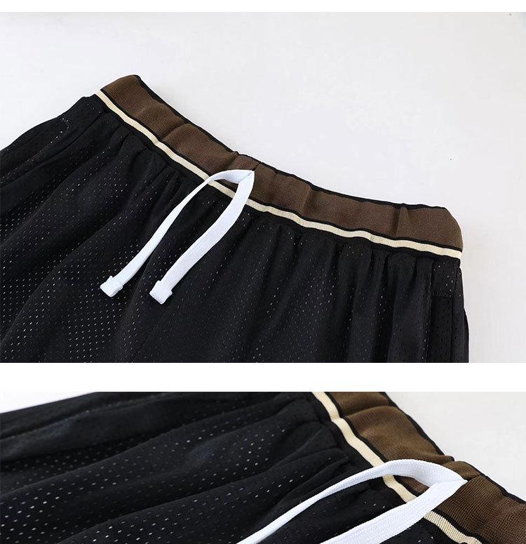 Unisex Sommer Retro Basketballshorts - Atmungsaktives Doppelschicht-Mesh, Knielang & Trendy