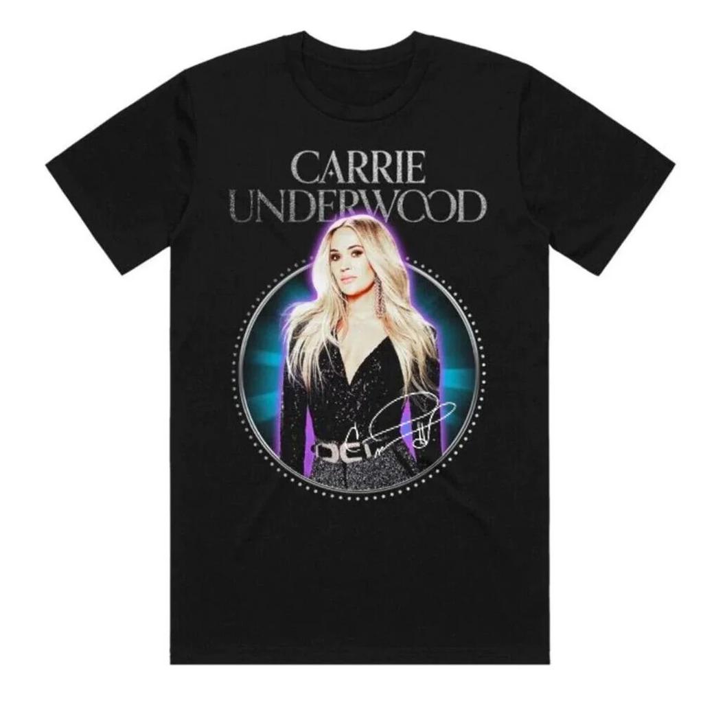Vtg Carrie Underwood Country Music Cotton Full Size Unisex Black Shirt CM146