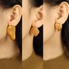 Retro Style Twisted Corrugated Asymmetrical Earrings Design Sense Unique Personality Simple Cold Wind Stud Earrings