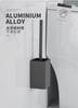 Black Toilet Brush Holder with Brush Aluminum Gray/White Bathroom Toilet Scrub Cleaning Brush Holder Set