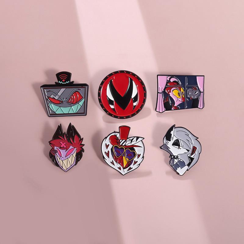 Creative Cartoon Character Alloy Brooch Fun Unique Metal Badge Decorative Pin For All Styles