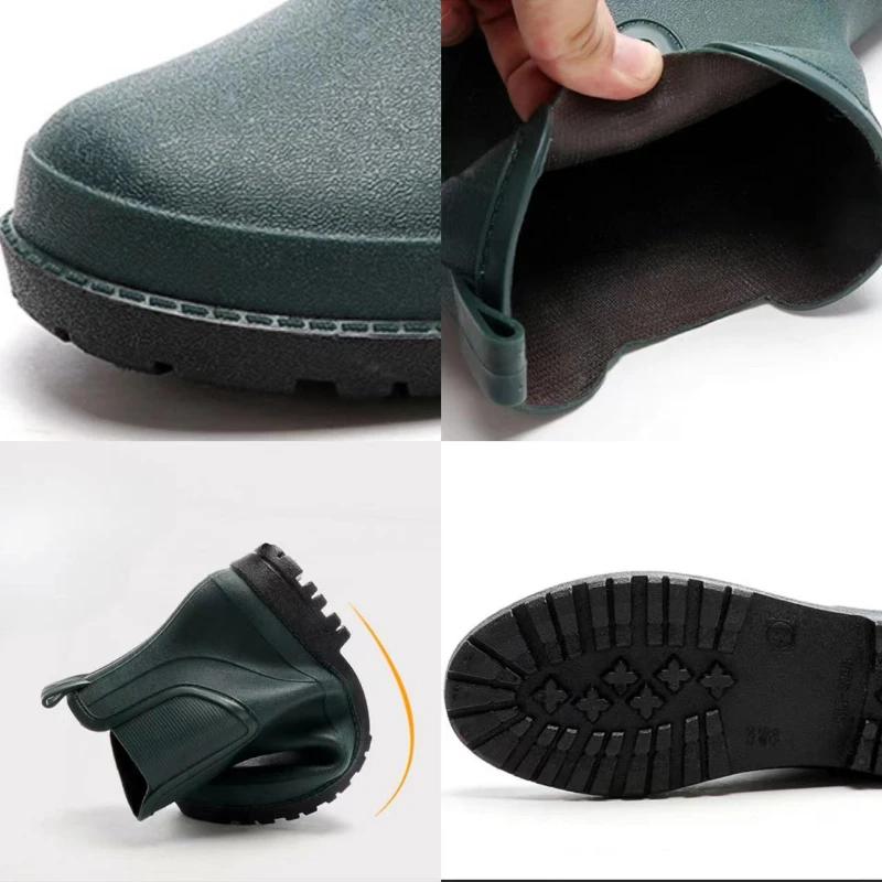 Rain Boots Men's New Fashionable Anti Slip Short Tube Rain Boots Outdoor Waterproof Low Top Rain Boots Casual Sports Rain Boots