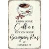 Vintage Tin Wall Sign Retro Coffee Gangster Rap Metal Decor for Home Bar Garage