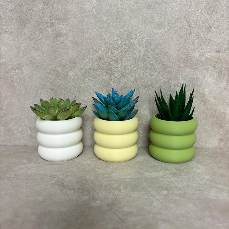 6 kusů/sada Barevné mini květináče Květináč na sukulenty Plastový květináč Stolní ozdoba Domácí dekorace