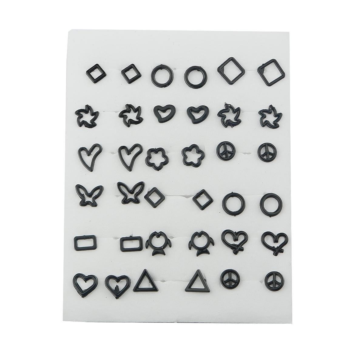 

18 пар изысканных маленьких серег-гвоздиков, наборы для женщин и детей, ювелирные изделия из сережек