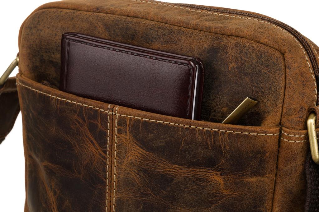 PTN 5031-TMH-5863 Tan Leather Bag