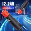 9pcs Universal 12V-24V Car Cigarette Lighter Plug Socket Power Plug Connection Cigaret Socket Adaptor Male Plug Accessories