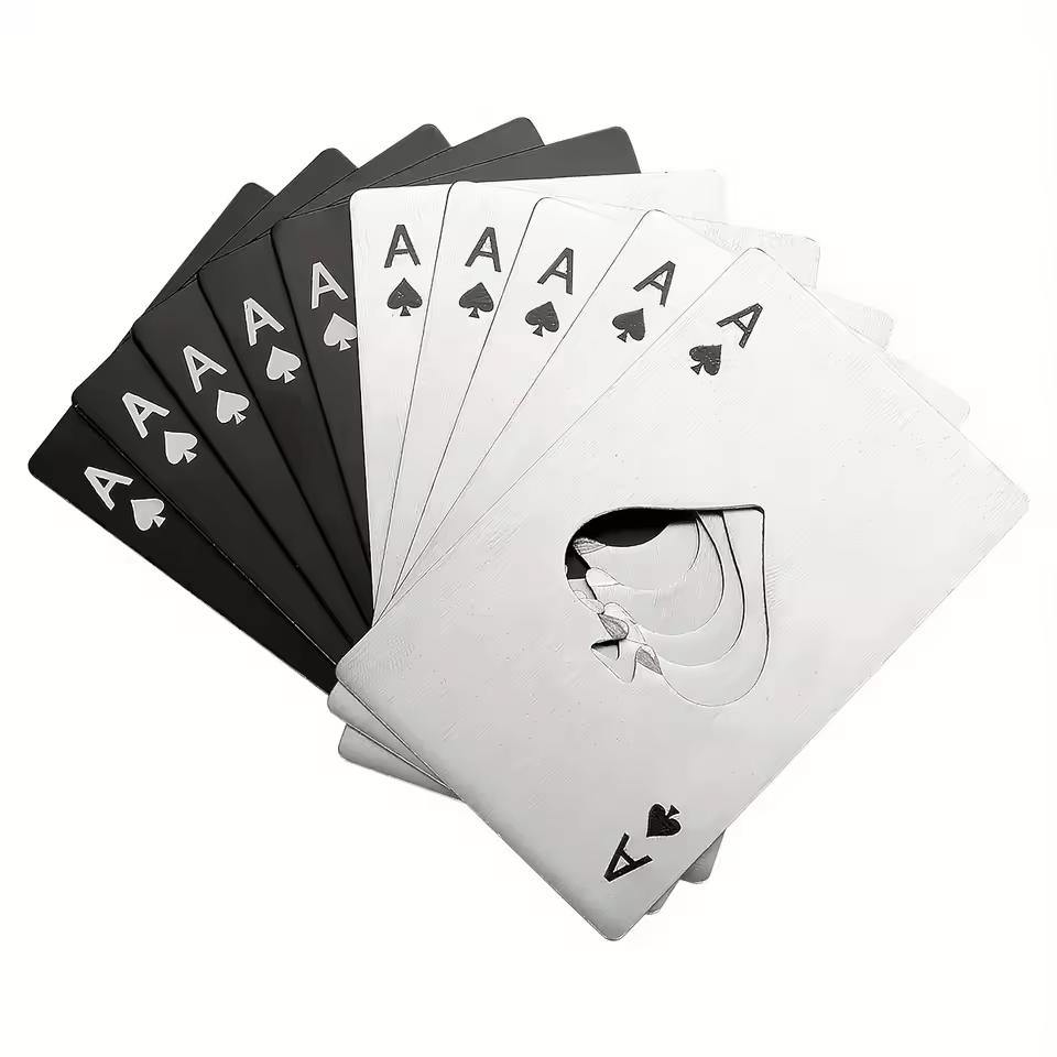 

1/5/10pcs Poker Card Bottle Opener Ace of Spades Bottle Opener for Wallet and Pocket Metal Beer Opener Wedding Favors for Guests