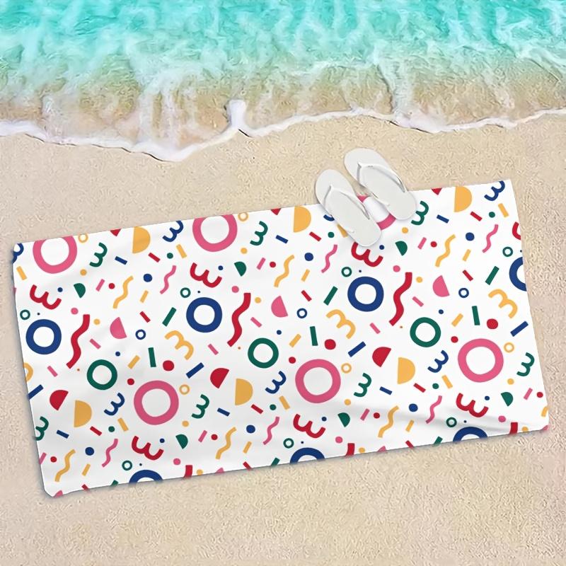 Abstract Shapes Beach Towel Wall Hanging Pop Art Summer Pool Decor Tropical Playful Colorful Indoor Outdoor Home Decor Gift Idea