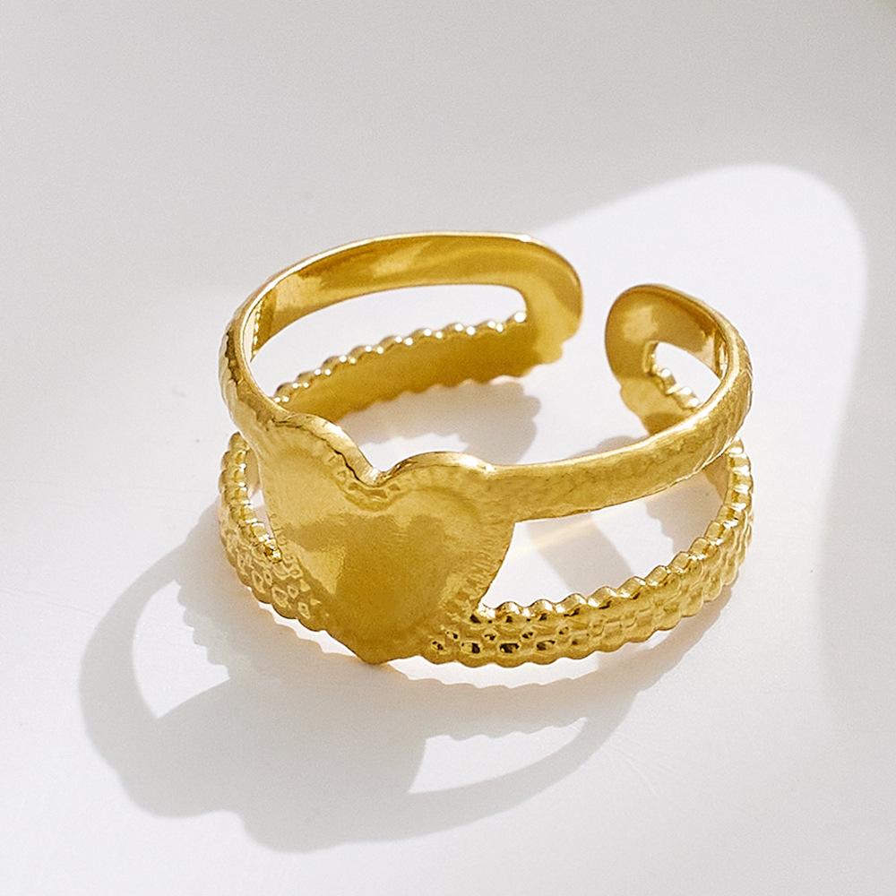 Schlichter Ring Hohlöffnung Verstellbarer Ring für Damen