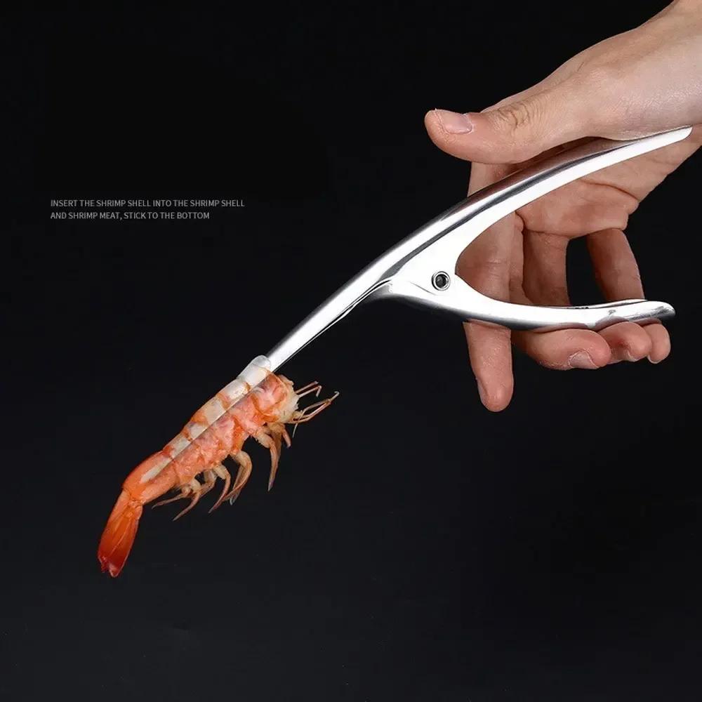 Stainless Steel Shrimp Peeler Prawn Deveiner Lobster Shell Remover for Effortless Seafood Preparation