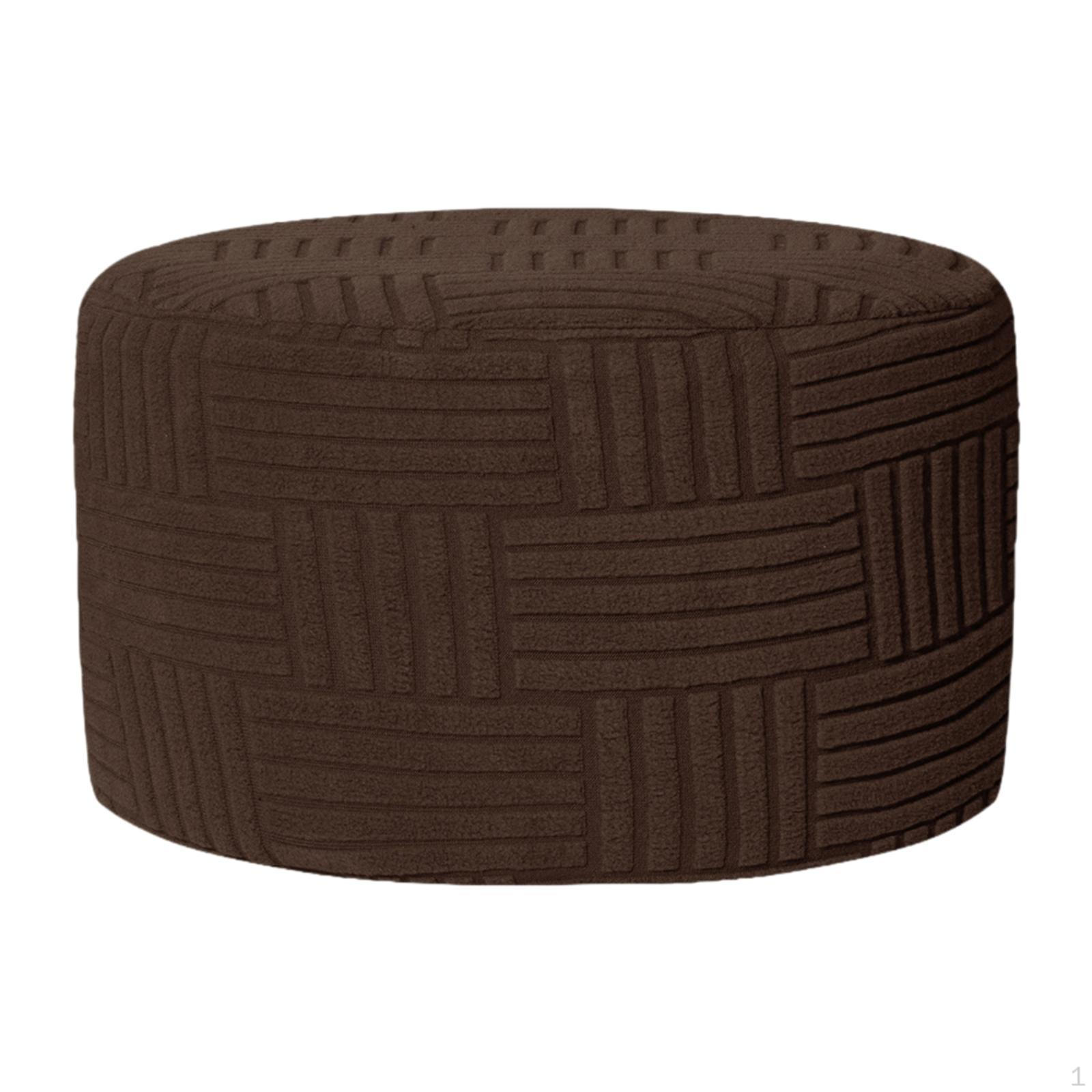 

Чехол для подставки для ног с нескользящим эластичным дном, толстый чехол для пуфика для спальни Brown