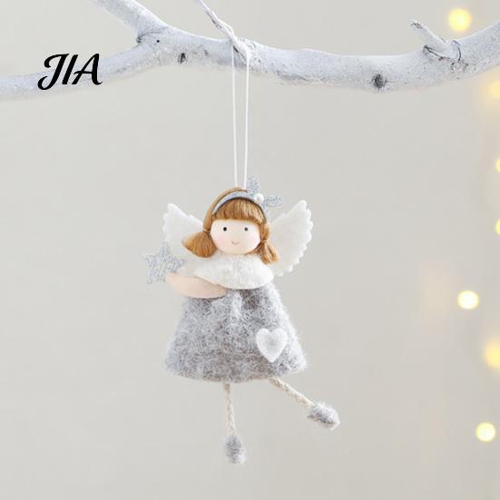 Nordic Style Holiday Decor Christmas Plush Doll Ornament, Xmas Tree Decorative Angel Easy Hanging Ornament Pendant for Tree, Winter Home Party