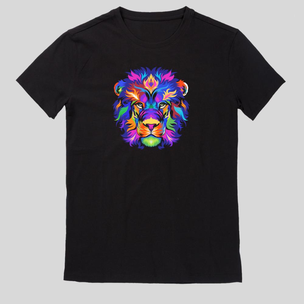 Colorful Lion Head T-Shirt