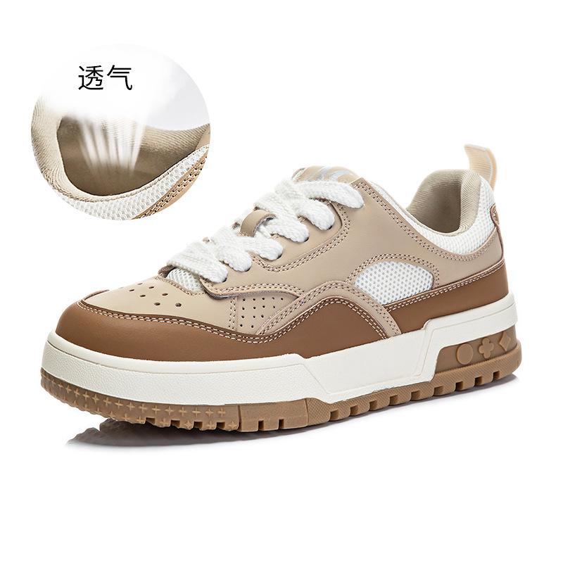 

Кожаные маленькие белые туфли женские 2025 весна новые спортивные балетки повседневные универсальные кеды женская мода дышащие женские туфли 40