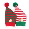 Santa Hat With Ears Striped Christmas Dwarf Hat For Adults Kids Family Holiday Party Cosplay Festival Celebration Christmas Gift