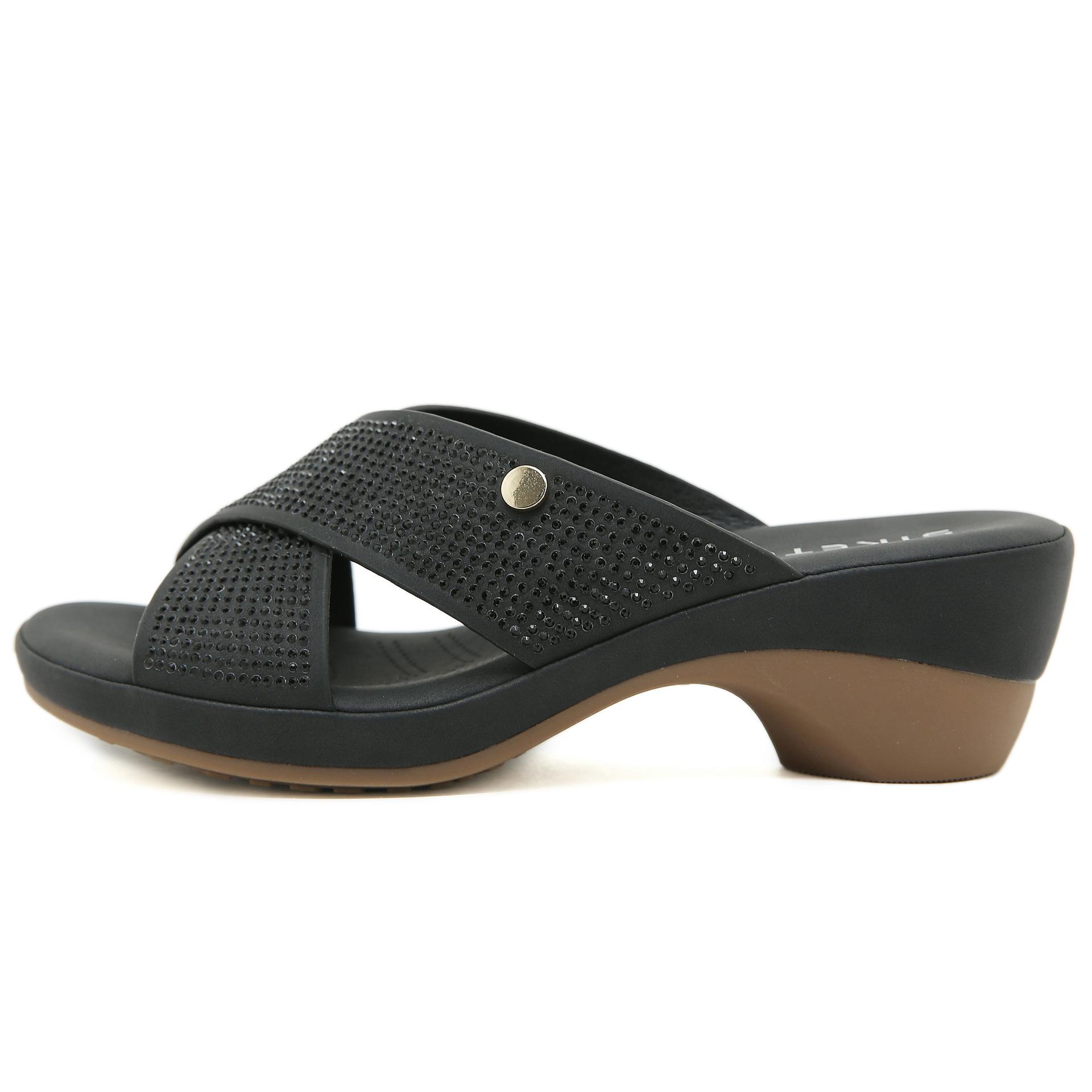 

Новые весенне-летние модные сандалии с открытым носком и нескользящим каблуком, женские туфли для поездок на работу 42 чёрный