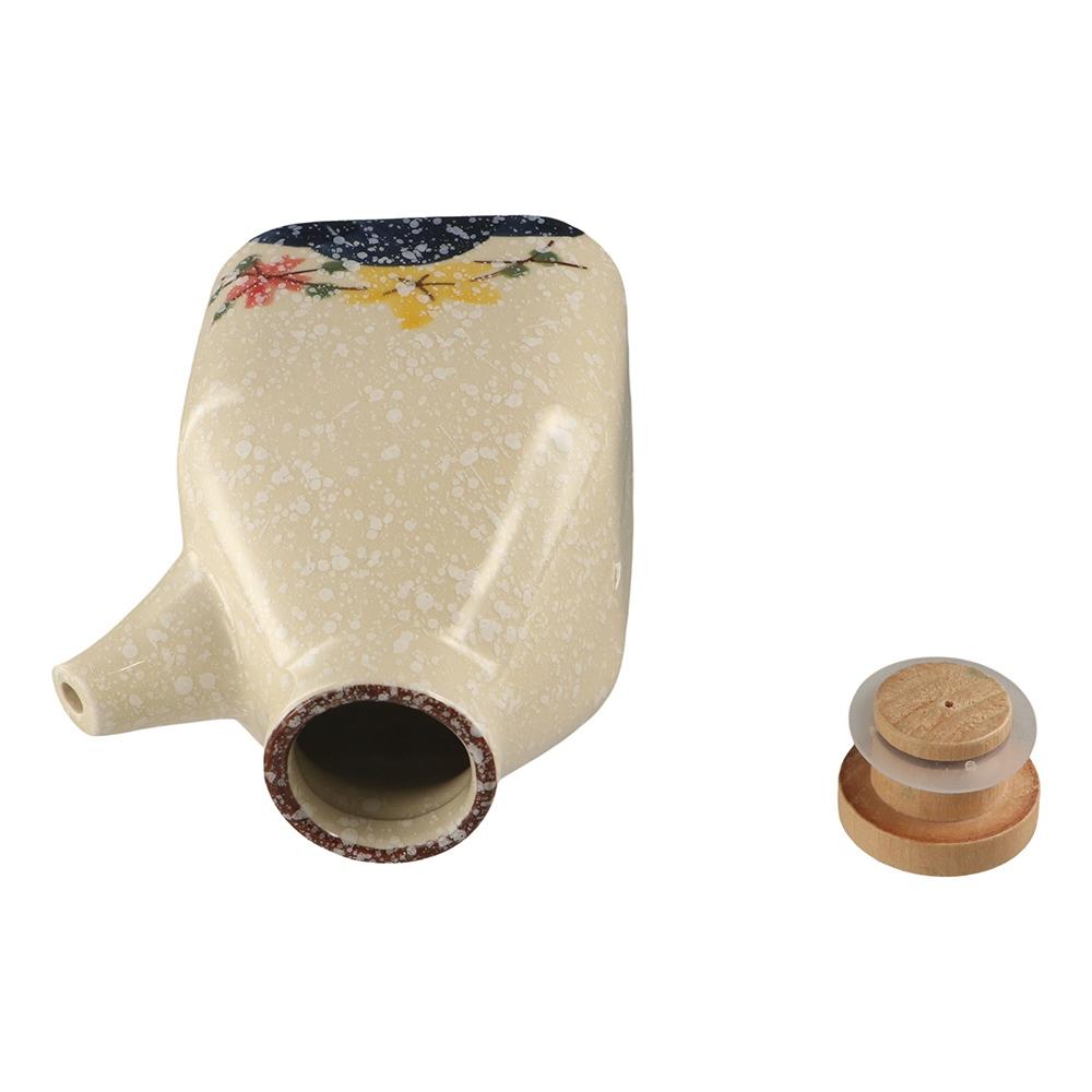 Retro Storage with Bamboo Lid Creative Spice Jar Condiment Container Seasoning Box Cruet Pot