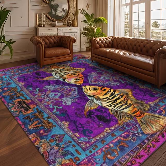 

Deep Purple Butterfly Pattern Area Carpet Wood Grain Stone Anti Slip Carpet Suitable for Kitchen Living Room Bedroom Dining Room 40x60cm