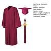 Unisex Matte Graduation Cap And Gown Set with 2026 Year Tassel Charm for Middle School High School College Graduates