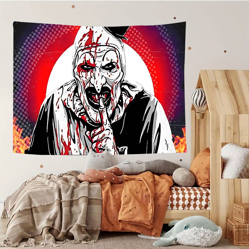 WHalloweensMovie TTerrifier Tapestry Customizable Tapestries Of Various Styleswall Hangings Celebrity Photo Printingwall