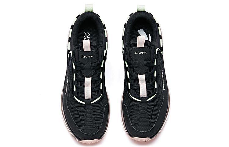 Women's Sneakers Anta Full Length Air Cushion Low Top Running Shoes Women's Black Pink