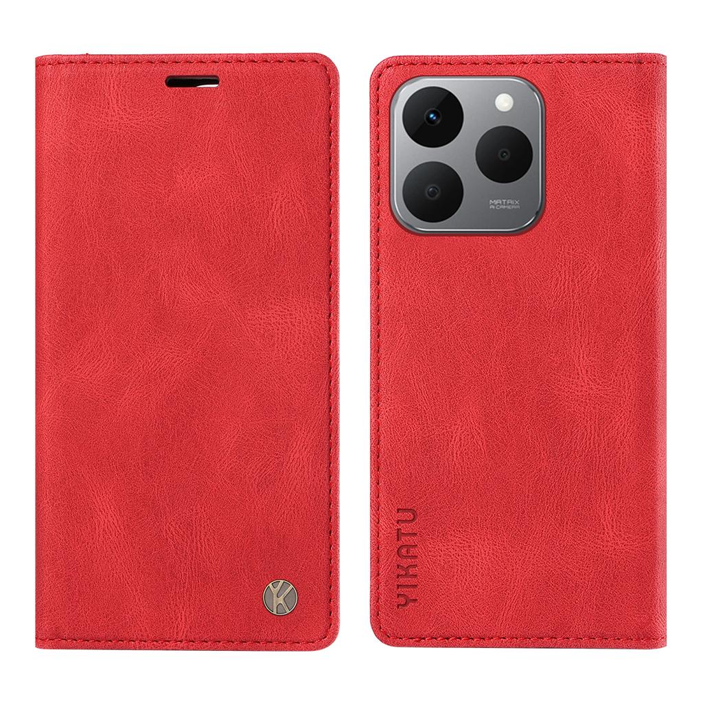 For Realme 15T 5G Leather Cover YIKATU YK-004 Skin-Touch Wallet Phone Cases