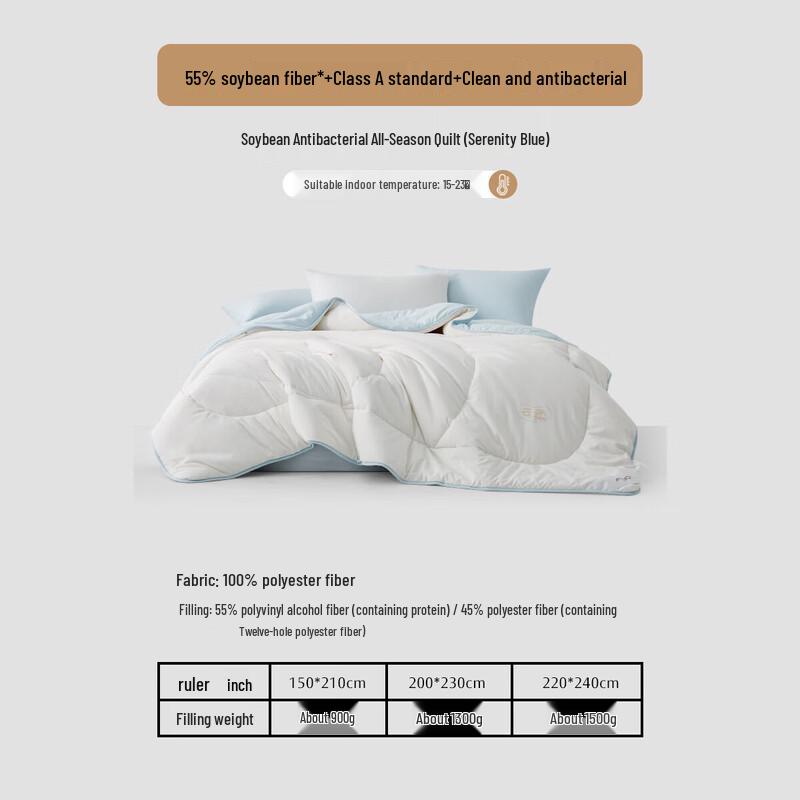 Mercury Home Textiles 55% Soy Fiber Cloud-Soft Four Seasons Duvet